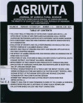 AGRIVITA: Journal Of Agricultural Science Vol.36 No.1-3 Feb-Oct 2014