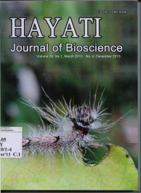 HAYATI : Journal Of Biosciences Vol. 20 No.1 March 2013 - No.4, December 2013