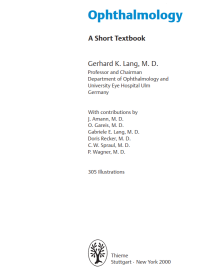 Ophthalmology - A Pocket Textbook Atlas Thieme 2000