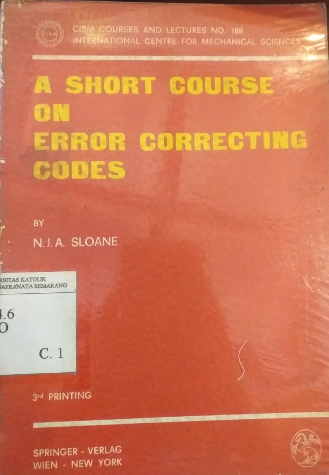 A Short Course on Error Correcting Codes