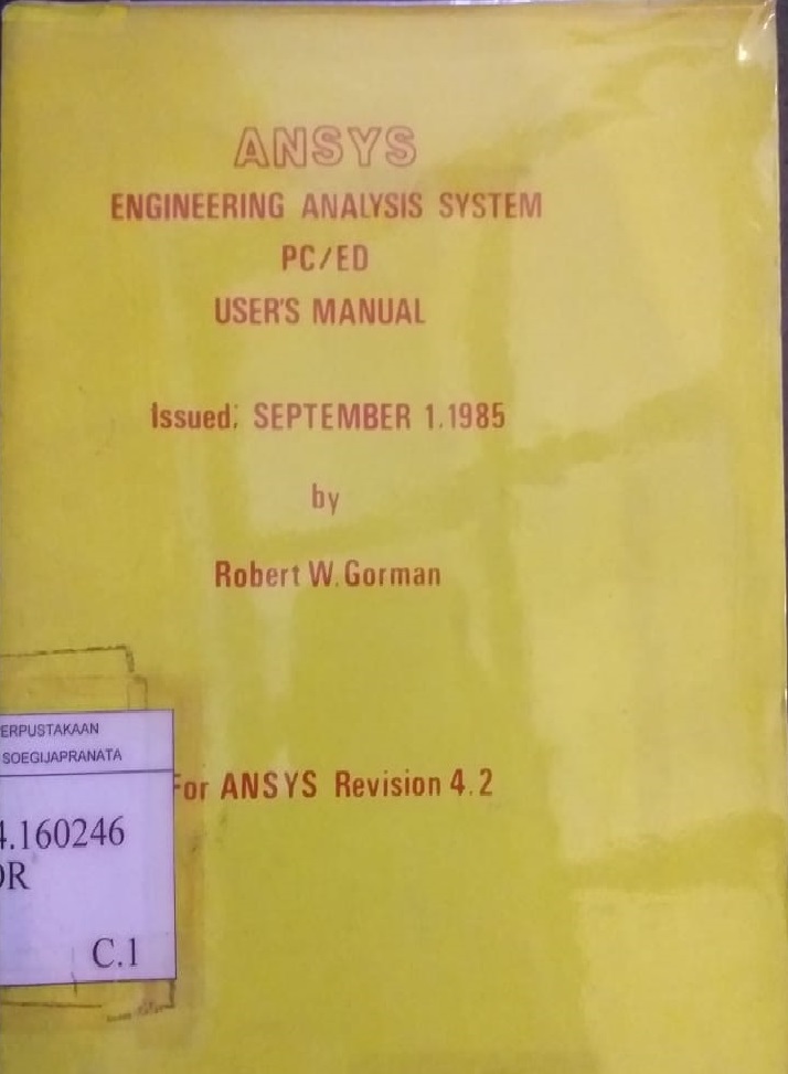 Ansys Engineering Analysis System PC/ED User's Manual