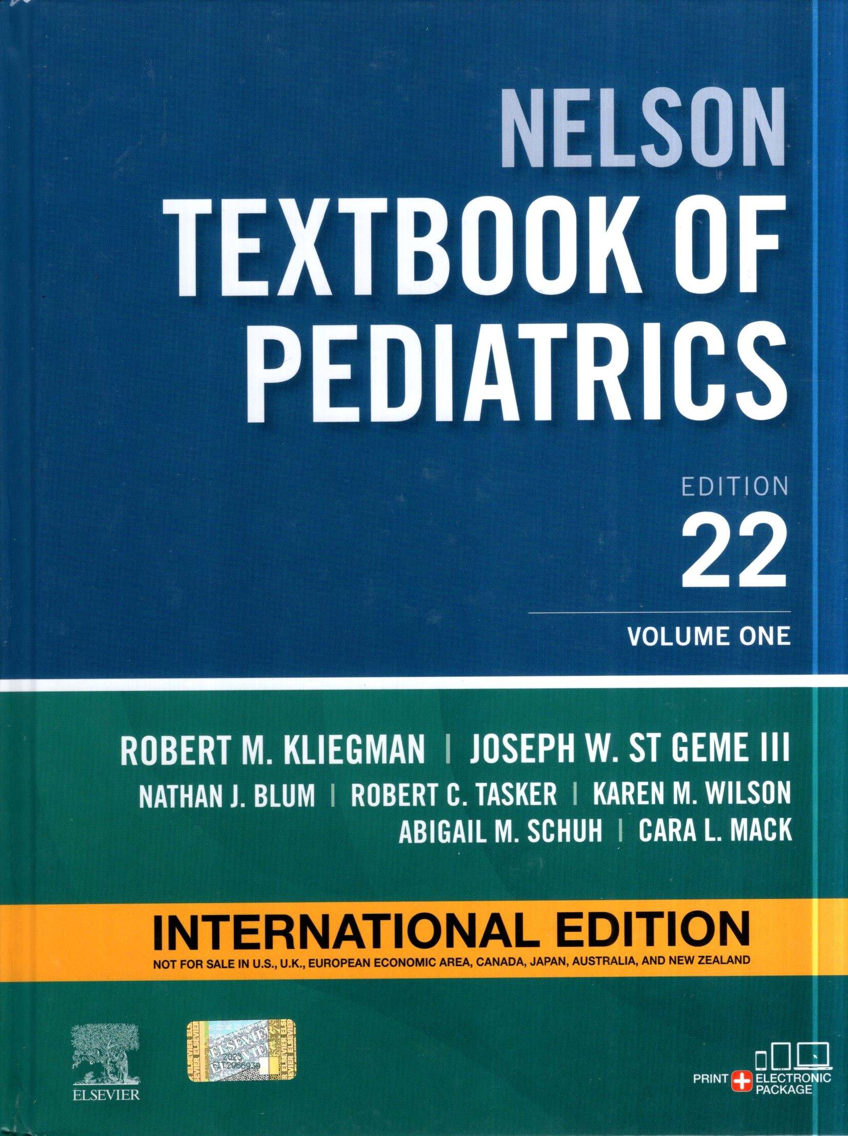 Nelson: Textbook Of Pediatrics Volume 1