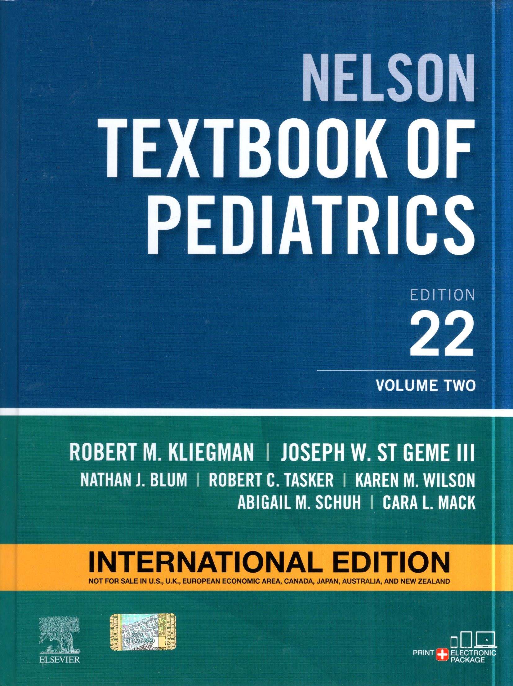 Nelson: Textbook Of Pediatrics Volume 2