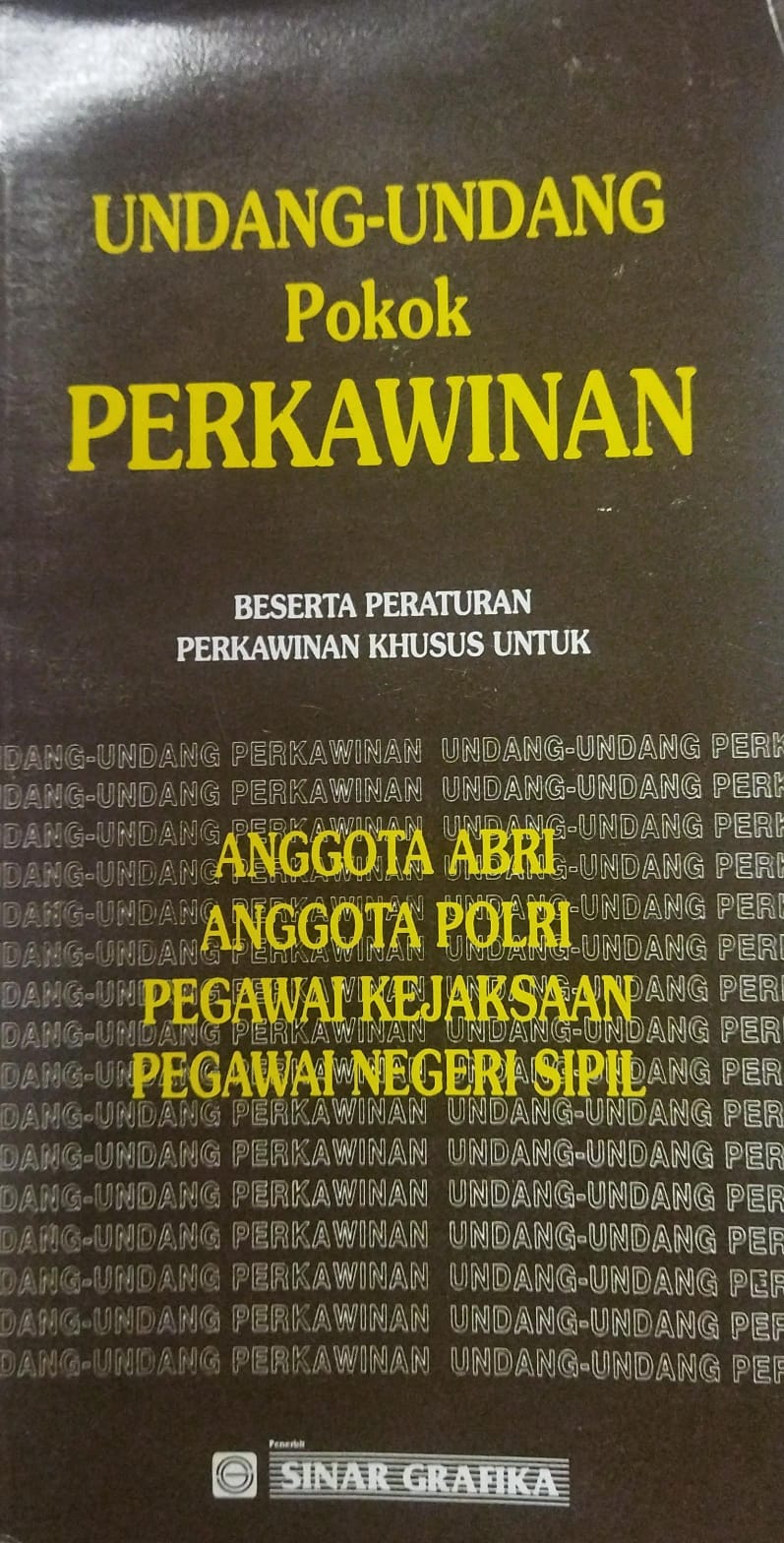 Undang - Undang Pokok Perkawinan