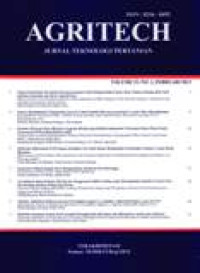 AGRITECH : Jurnal Teknologi pertanian Vol. 33 No.1, Februari'13
