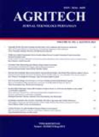 AGRITECH ; Jurnal Teknologi Petanian Vol.33,No.3 Agustus 2013
