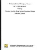 Peraturan Menteri Pekerjajan Umum No. 11/PRT/M/2013 Tentang Pedoman Analisis Harga Satuan Pekerjaan Bidang Pekerjaan Umum