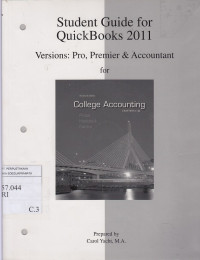 Student Guide For QuickBooks 2011