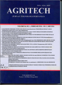 Image of AGRITECH: Jurnal Teknologi Pertanian Vol.36 No.1/2 Feb-Mei 2016