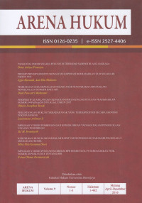 Image of Arena Hukum VOL. 9 NO. 1-3
