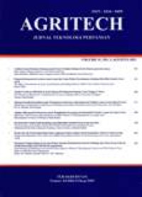 Image of AGRITECH : Jurnal Teknologi Pertanian Vol. 31 No.3, Agustus 2011