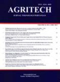 Image of AGRITECH : Jurnal Teknologi Pertanian Vol.33 No.2,Mei 2013