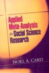 Image of Applied Meta-analysis For Social Science Research