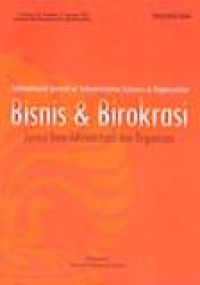 Image of Bisnis & Birokrasi: Jurnal Ilmu Administrasi Dan Organisasi Vol.18 No.1 January 2011