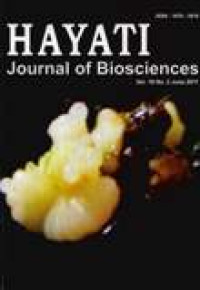 Image of HAYATI : Journal Of Biosciences Vol.18 No.2 June 2011