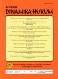 Image of Jurnal Dinamika Hukum Vol.10 No.1 Januari 2010