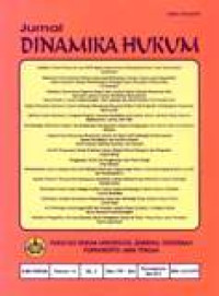 Image of Jurnal Dinamika Hukum Vol.13 No.2 Mei 2013