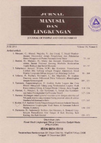 Image of Jurnal Manusia Dan Lingkungan Vol.18 No.2 Juli 2011