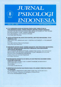 Image of Jurnal Psikologi Indonesia Vol. X No. 1 Tahun 2013