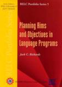 Image of Planning Aims And Objectives In Language Programs, RELC Porfolio Series 5