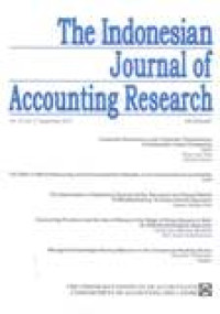 Image of The Indonesian Journal Of Accounting Research Vol.15,No.3, September 2012