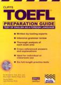Image of Cliffs TOEFL Preparation Guide: Test Of English As A Foreigh Language