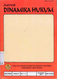 Image of Jurnal Dinamika Hukum Vol 14 No.1-3 2014