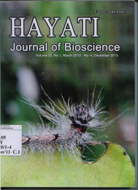 Image of HAYATI : Journal Of Biosciences Vol. 20 No.1 March 2013 - No.4, December 2013