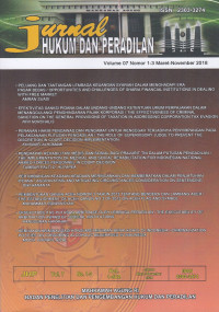 Image of Jurnal Hukum Dan Peradilan VOL. 7 NO. 1-3
