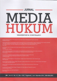 Image of Jurnal Media Hukum VOL. 23 NO. 1-2