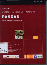 Image of Jurnal Teknologi & Industri Pangan Vol.25 No.1-2 Tahun 2014