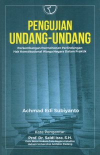 Image of Pengujian Undang-Undang : Perkembangan Permohonan Perlindungan Hak Konstitusional Warga Negara dalam Praktik