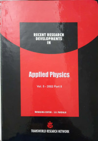 Image of Recent Research Developments In : Applied Physics Part II Vol. 5
