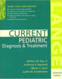 Image of Current Pediatrics Diagnosis & Treatment 16th Ed